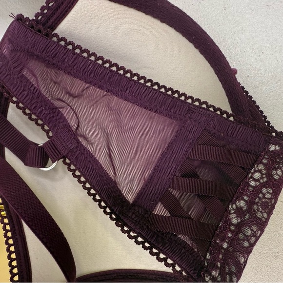 Victoria’s Secret Dream Angels Push-Up Bra 34C Purple Lace Size: 34C - Picture 2 of 5